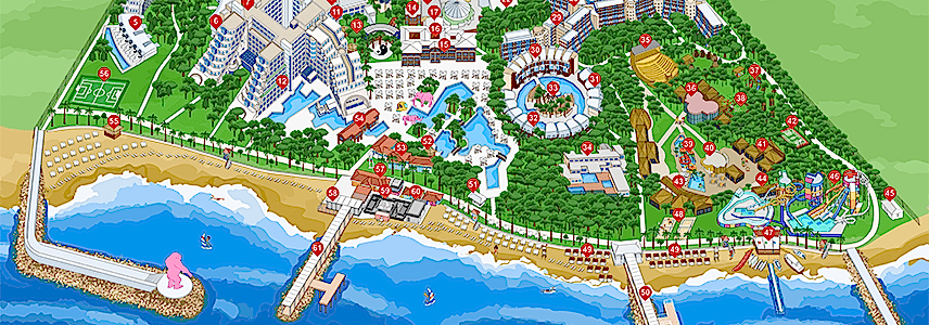 İllüstrasyon Otel, Şehir ve Kampüs Haritaları