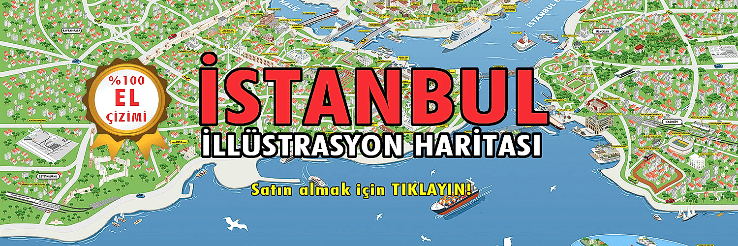 Turistik İllüstrasyon İstanbul Haritası Satışta!